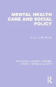 Cover-Bild zum Titel 'Mental Health Care and Social Policy' von ''