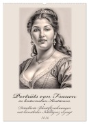 Cover-Bild zum Titel 'Porträts von Frauen in historischen Kostümen (Wandkalender 2026 DIN A2 hoch), CALVENDO Monatskalender' von 'Werner Braun'