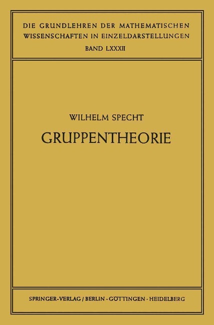 Gruppentheorie - Wilhelm Specht