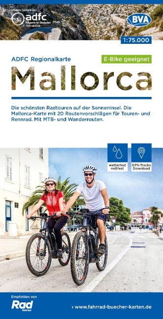 ADFC-Regionalkarte Mallorca, 1:75.000, reiß- und wetterfest, GPS-Tracks Download - 