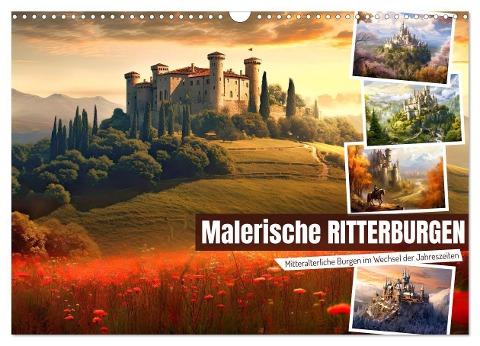 Malerische Ritterburgen (Wandkalender 2024 DIN A3 quer), CALVENDO Monatskalender - Sabine Löwer