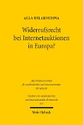 Cover-Bild zum Titel 'Widerrufsrecht bei Internetauktionen in Europa?' von 'Alla Belakouzova'