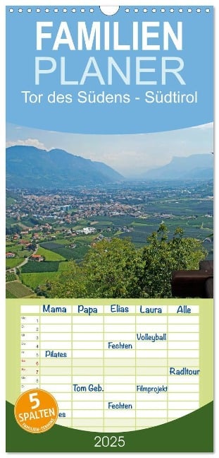 Familienplaner 2025 - Tor des Südens mit 5 Spalten (Wandkalender, 21 x 45 cm) CALVENDO - Rabea Albilt