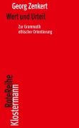 Cover-Bild zum Titel 'Wert und Urteil' von 'Georg Zenkert'