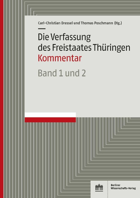 Die Verfassung des Freistaates Thüringen - Carl-Christian Dressel, Thomas Poschmann