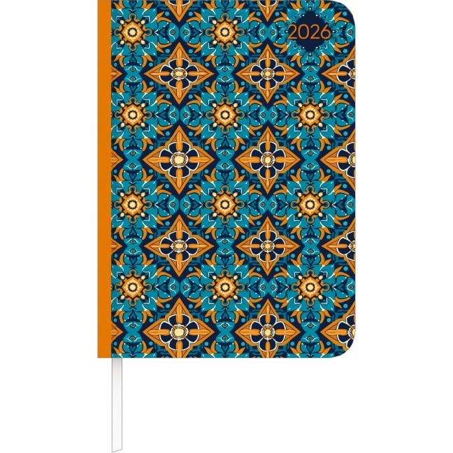 Lady Journal Oriental Pattern 2026 - Taschenkalender A6 (10,7x15,2 cm) - Weekly - 192 Seiten - Notiz-Buch - Termin-Planer - Alpha Edition - 