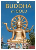 BUDDHA in GOLD (Wandkalender 2024 DIN A4 hoch), CALVENDO Monatskalender - BuddhaART BuddhaART