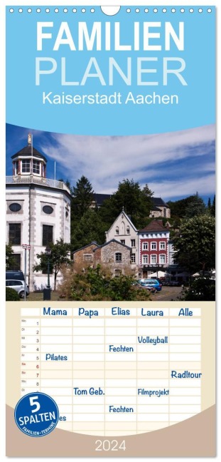 Familienplaner 2026 - Kaiserstadt Aachen mit 5 Spalten (Wandkalender, 21 x 45 cm) CALVENDO - U. Boettcher