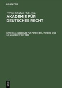 Cover-Bild zum Titel 'Ausschuß für Personen-, Vereins- und Schuldrecht. 1937-1939' von ''