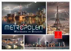 Metropolen - Weltstädte im Blitzlicht (Wandkalender 2026 DIN A2 quer), CALVENDO Monatskalender - Peter Roder