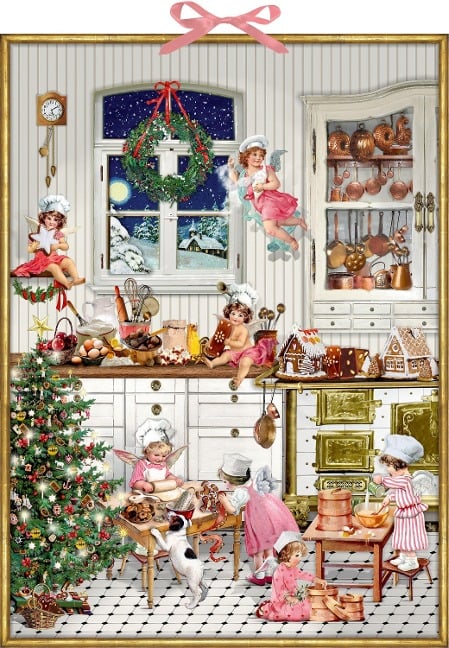 Zettel-Adventskalender - Nostalgische Weihnachtsbäckerei - 