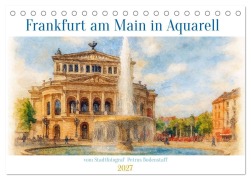 Cover-Bild zum Titel 'Frankfurt am Main in Aquarell vom Stadtfotograf Petrus Bodenstaff (Tischkalender 2027 DIN A5 quer), CALVENDO Monatskalender' von 'Petrus Bodenstaff'