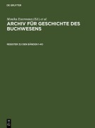 Cover-Bild zum Titel 'Register zum Archiv für Geschichte des Buchwesens' von ''