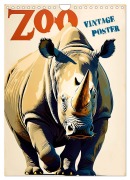 Cover-Bild zum Titel 'Zoo Vintage-Poster (Wandkalender 2026 DIN A4 hoch), CALVENDO Monatskalender' von 'Renate Utz'