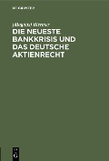 Cover-Bild zum Titel 'Die neueste Bankkrisis und das deutsche Aktienrecht' von '[Magnus] Biermer'