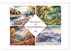 Cover-Bild zum Titel 'Die Natur in Aquarellbildern (Wandkalender 2026 DIN A4 quer), CALVENDO Monatskalender' von 'Werner Braun'