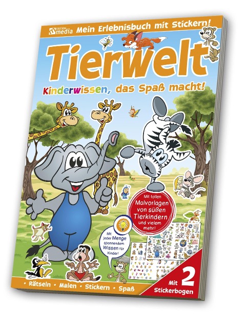 Sticker-Übungsbuch - Tierwelt Lernspaß - 