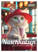 Cover-Bild zum Titel 'Naschkatzen - Süße Samtpfoten auf Kalorienjagd (Wandkalender 2026 DIN A2 hoch), CALVENDO Monatskalender' von 'Renaissance Soul'