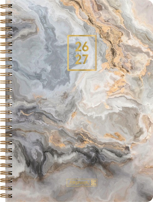 Schülerkalender Style 2026/2027 "Pastel Marble" | A5, Kunststoff - 