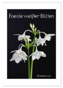 Cover-Bild zum Titel 'Poesie weißer Blüten (Wandkalender 2026 DIN A2 hoch), CALVENDO Monatskalender' von 'Gisela Kruse'