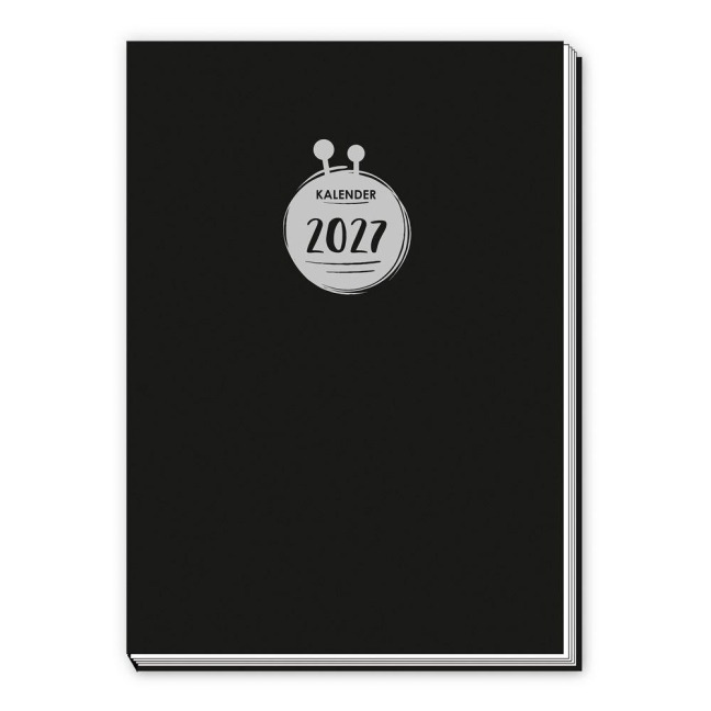 TRÖTSCH - Taschenkalender A7 Schwarz 2027 - 