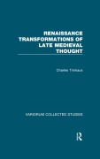 Cover-Bild zum Titel 'Renaissance Transformations of Late Medieval Thought' von 'Charles Trinkaus'