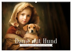 Dame mit Hund (Wandkalender 2025 DIN A2 quer), CALVENDO Monatskalender - Daniela Tapper