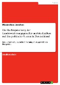 Cover-Bild zum Titel 'Die Rechtsprechung der Landesverfassungsgerichte und der Einfluss auf das politische System in Deutschland' von 'Maximilian Jänichen'
