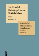 Cover-Bild zum Titel 'Maximen IV / Maxims IV' von 'Kurt Gödel'
