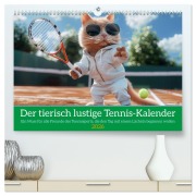 Cover-Bild zum Titel 'Der tierisch lustige Tennis-Kalender (hochwertiger Premium Wandkalender 2026 DIN A2 quer), Kunstdruck in Hochglanz' von 'Peter Rübsamen'