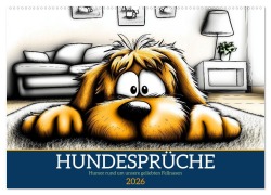 Hundesprüche (Wandkalender 2026 DIN A2 quer), CALVENDO Monatskalender - Sabine Löwer