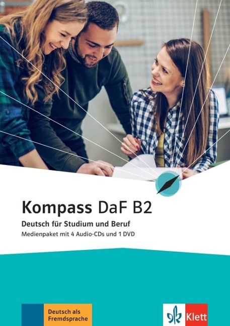 Kompass DaF B2. Medienpaket (4 Audio-CDs + 1 DVD) - Birgit Braun, Nadja Fügert, Friederike Jin, Klaus Mautsch, Ilse Sander