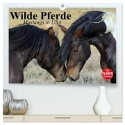 Cover-Bild zum Titel 'Wilde Pferde. Mustangs in USA (hochwertiger Premium Wandkalender 2026 DIN A2 quer), Kunstdruck in Hochglanz' von 'Elisabeth Stanzer'