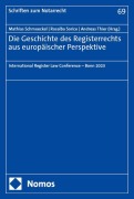 Cover-Bild zum Titel 'Die Geschichte des Registerrechts aus europäischer Perspektive' von ''