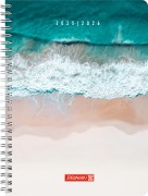 BRUNNEN Schülerkalender Style (2025/2026) "Beach Waves", 2 Seiten = 1 Woche, A5, 160 Seiten, PP-Umschlag, mehrfarbig - 