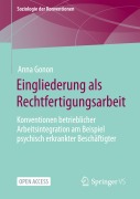 Cover-Bild zum Titel 'Eingliederung als Rechtfertigungsarbeit' von 'Anna Gonon'