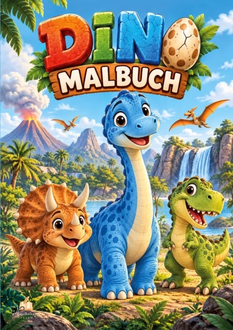 Dino Malbuch für Kinder ab 4 Jahren mit 50 süßen Ausmalbildern - 