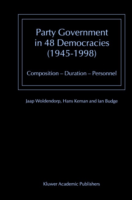 Party Government in 48 Democracies (1945-1998) - J. J. Woldendorp, I. Budge, Hans Keman
