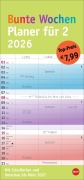 Bunte Wochen Planer für 2 2026 - 