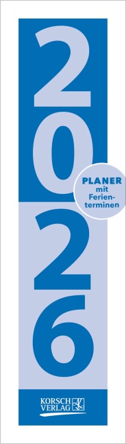 Streifenplaner Mini Blau 2026 - 