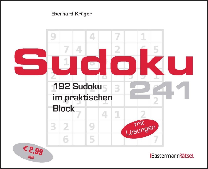 Sudokublock 241 (5 Exemplare à 2,99 EUR) - Eberhard Krüger