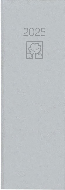 Zettler - Tagevormerkbuch 2025 recycling, 10,4x29,6cm, Taschenkalender mit 200 Seiten, 2 Tagen auf 1 Seite, Tages-, und Wochen- und Zinstagezählung, Zweimonatsübersicht und deutsches Kalendarium - 