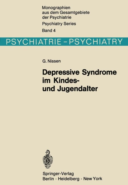 Depressive Syndrome im Kindes- und Jugendalter - G. Nissen