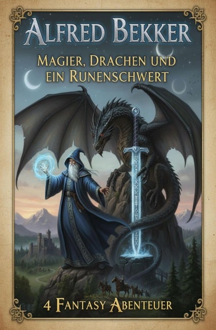 Zauberer, Drachen und ein Runenschwert: 4 Fantasy Abenteuer - Alfred Bekker
