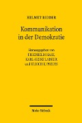 Cover-Bild zum Titel 'Kommunikation in der Demokratie' von 'Helmut Ridder'