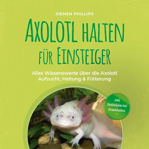 Axolotl halten für Einsteiger: Alles Wissenswerte über die Axolotl Aufzucht, Haltung & Fütterung - inkl. Notfallplan bei Krankheiten - Siemen Phillips