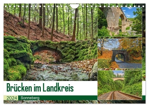 Brücken des Landkreises Sonneberg (Wandkalender 2024 DIN A4 quer), CALVENDO Monatskalender - HeschFoto HeschFoto