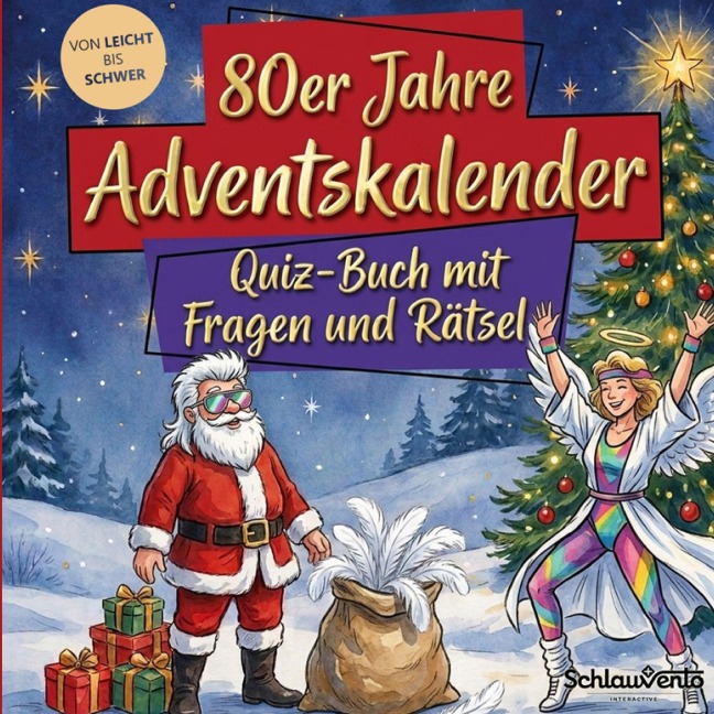 80er Jahre-Adventskalender: Quiz-Buch mit Fragen und Rätsel - Schlauvento Interactive