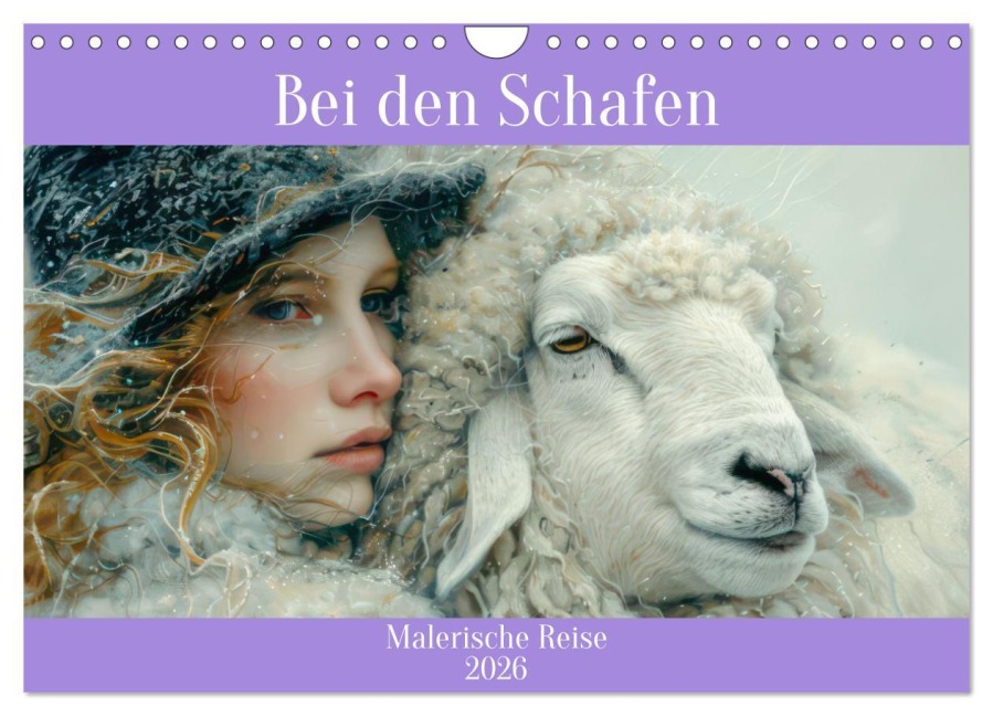 Bei den Schafen - Malerische Reise (Wandkalender 2026 DIN A4 quer), CALVENDO Monatskalender - Liselotte Brunner-Klaus