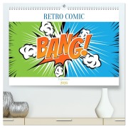 Retro Comic Explosions (hochwertiger Premium Wandkalender 2026 DIN A2 quer), Kunstdruck in Hochglanz - Sell Pixs:Sell